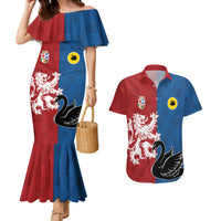 Custom British Lions Western Force Couples Matching Mermaid Dress and Hawaiian Shirt Unique Style - Wonder Print Shop