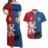 Custom British Lions Western Force Couples Matching Off Shoulder Maxi Dress and Hawaiian Shirt Unique Style - Wonder Print Shop