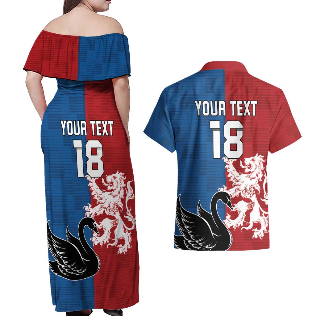 Custom British Lions Western Force Couples Matching Off Shoulder Maxi Dress and Hawaiian Shirt Unique Style - Wonder Print Shop