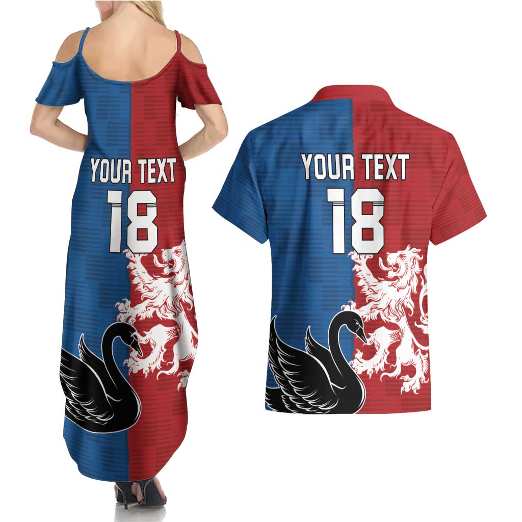 Custom British Lions Western Force Couples Matching Summer Maxi Dress and Hawaiian Shirt Unique Style - Wonder Print Shop