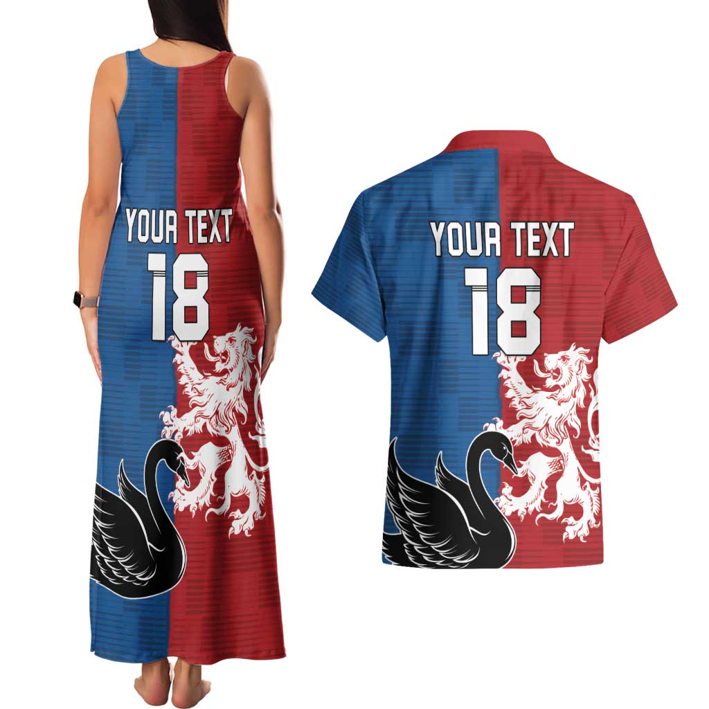 Custom British Lions Western Force Couples Matching Tank Maxi Dress and Hawaiian Shirt Unique Style - Wonder Print Shop