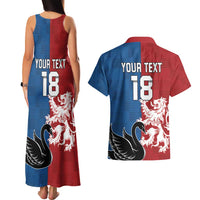 Custom British Lions Western Force Couples Matching Tank Maxi Dress and Hawaiian Shirt Unique Style - Wonder Print Shop