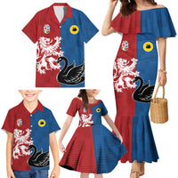 Custom British Lions Western Force Family Matching Mermaid Dress and Hawaiian Shirt Unique Style - Wonder Print Shop