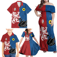 Custom British Lions Western Force Family Matching Off Shoulder Maxi Dress and Hawaiian Shirt Unique Style - Wonder Print Shop