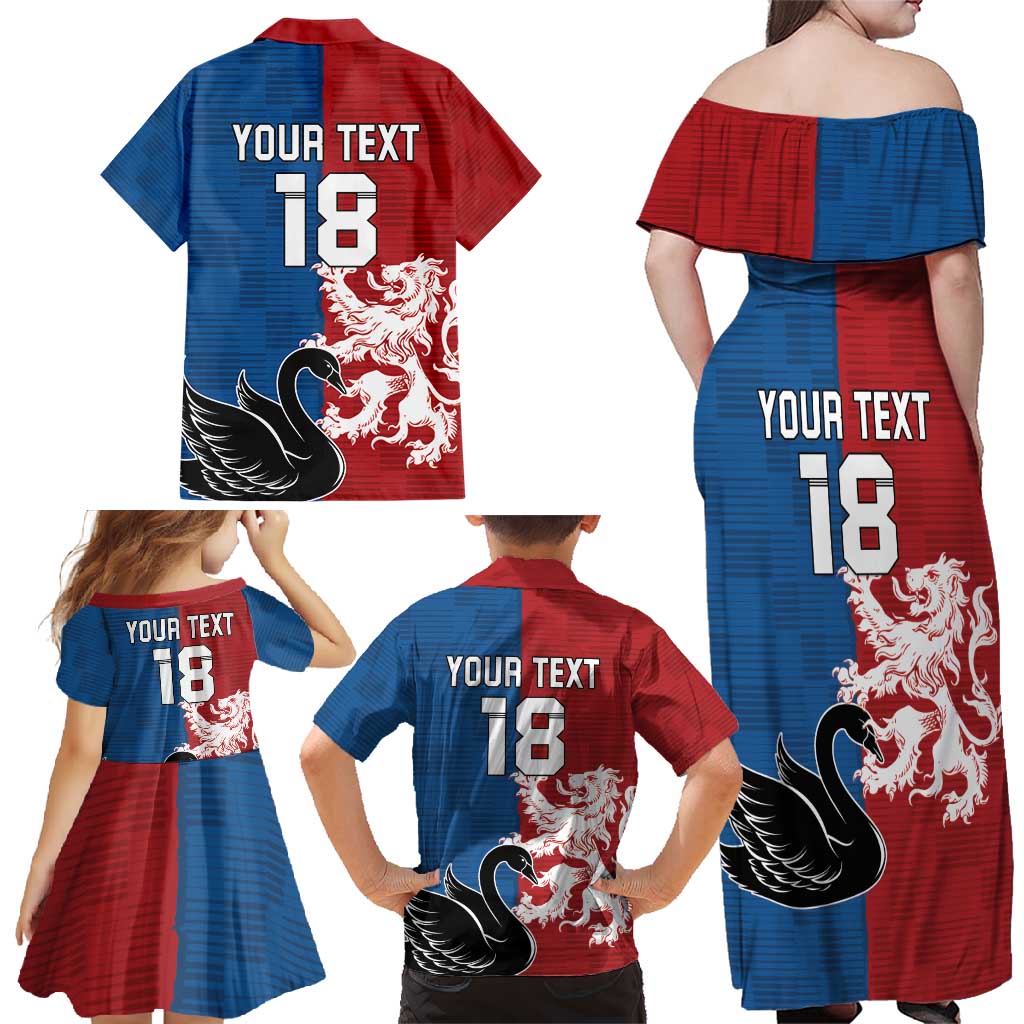 Custom British Lions Western Force Family Matching Off Shoulder Maxi Dress and Hawaiian Shirt Unique Style - Wonder Print Shop