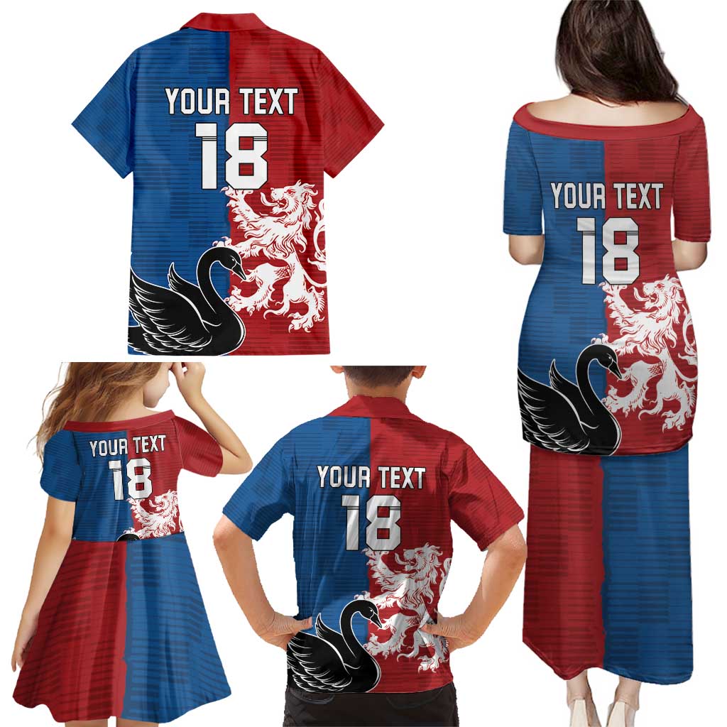 Custom British Lions Western Force Family Matching Puletasi and Hawaiian Shirt Unique Style - Wonder Print Shop