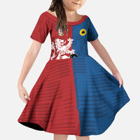 Custom British Lions Western Force Family Matching Short Sleeve Bodycon Dress and Hawaiian Shirt Unique Style - Wonder Print Shop