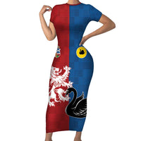 Custom British Lions Western Force Family Matching Short Sleeve Bodycon Dress and Hawaiian Shirt Unique Style - Wonder Print Shop