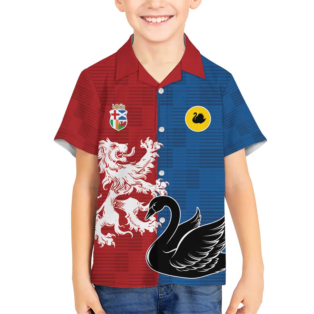 Custom British Lions Western Force Family Matching Short Sleeve Bodycon Dress and Hawaiian Shirt Unique Style - Wonder Print Shop