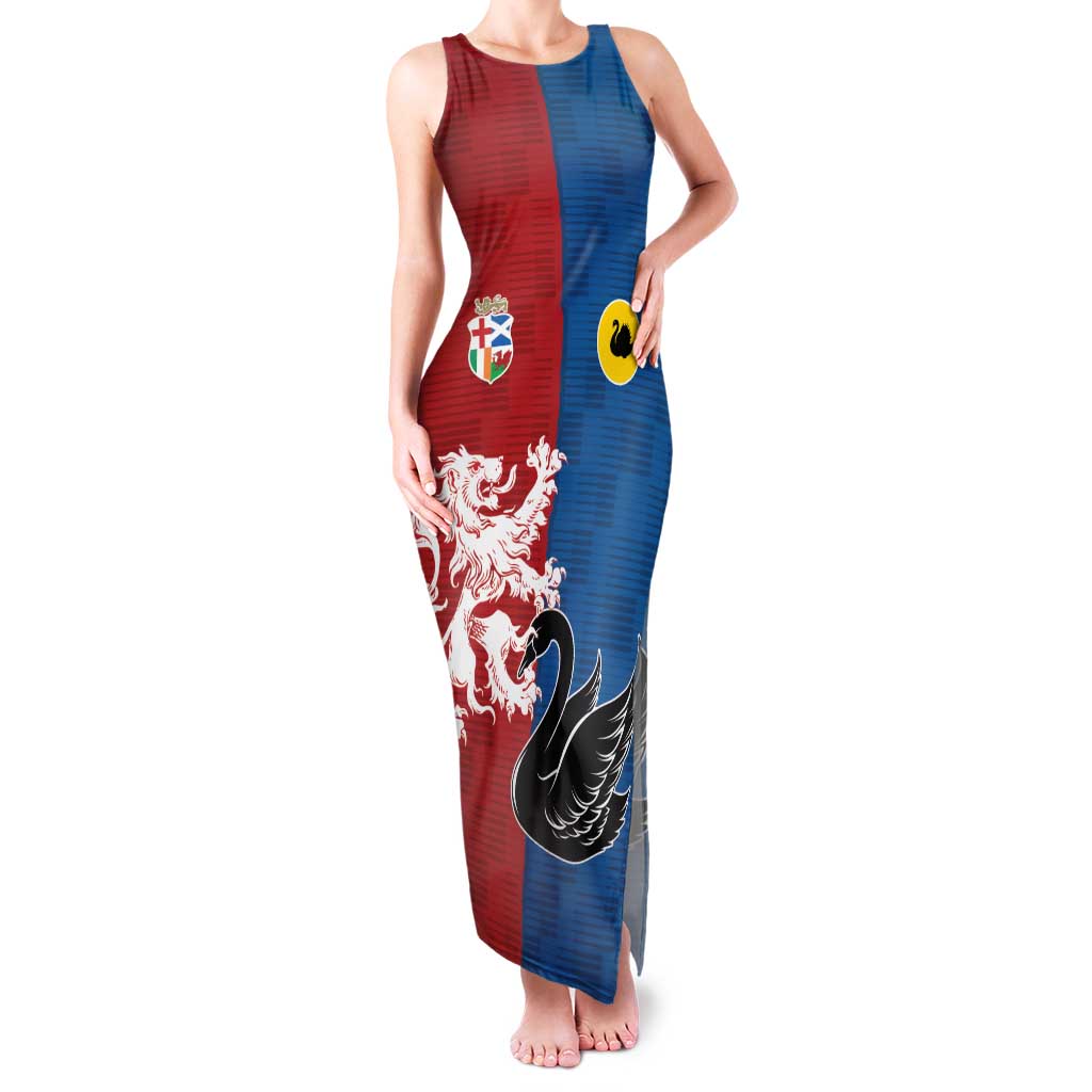 Custom British Lions Western Force Family Matching Tank Maxi Dress and Hawaiian Shirt Unique Style - Wonder Print Shop