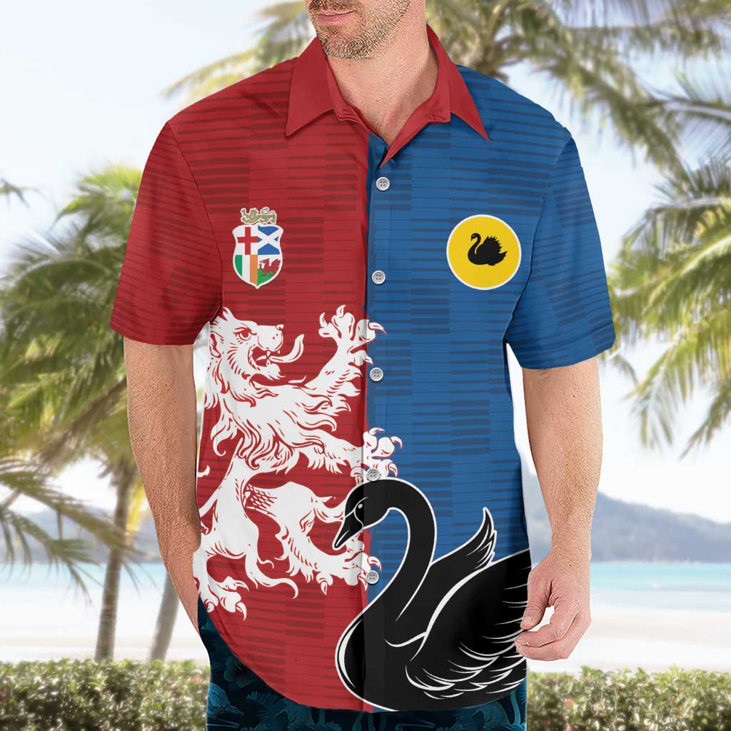 Custom British Lions Western Force Hawaiian Shirt Unique Style - Wonder Print Shop