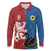 Custom British Lions Western Force Long Sleeve Polo Shirt Unique Style - Wonder Print Shop