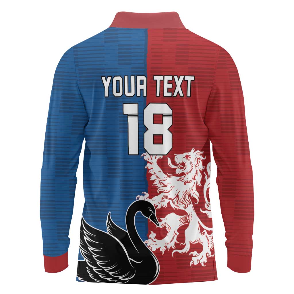 Custom British Lions Western Force Long Sleeve Polo Shirt Unique Style - Wonder Print Shop