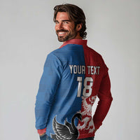 Custom British Lions Western Force Long Sleeve Polo Shirt Unique Style - Wonder Print Shop