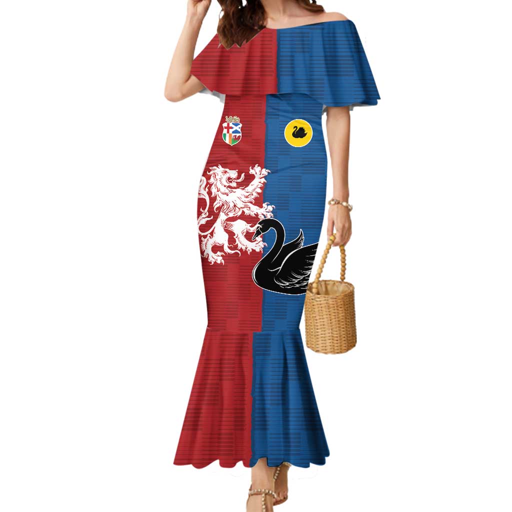 Custom British Lions Western Force Mermaid Dress Unique Style - Wonder Print Shop