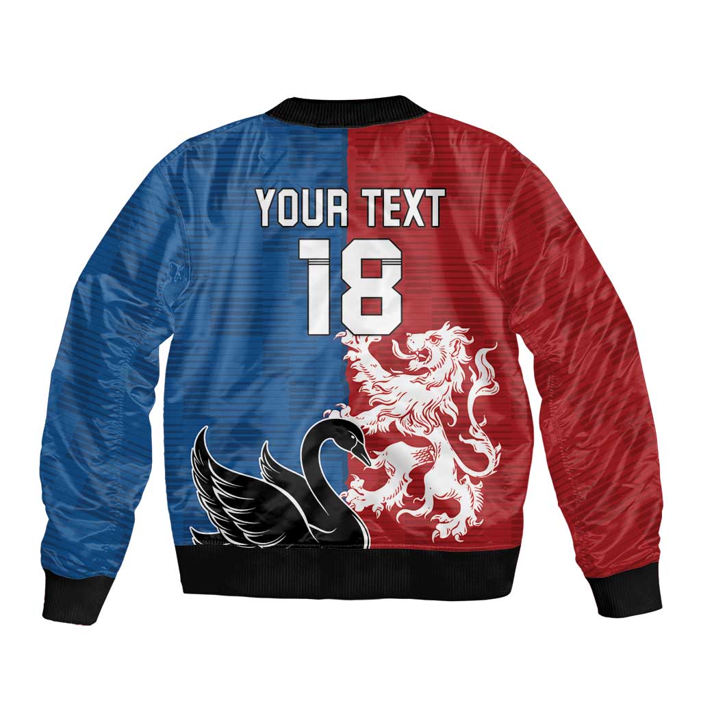 Custom British Lions Western Force Sleeve Zip Bomber Jacket Unique Style - Wonder Print Shop