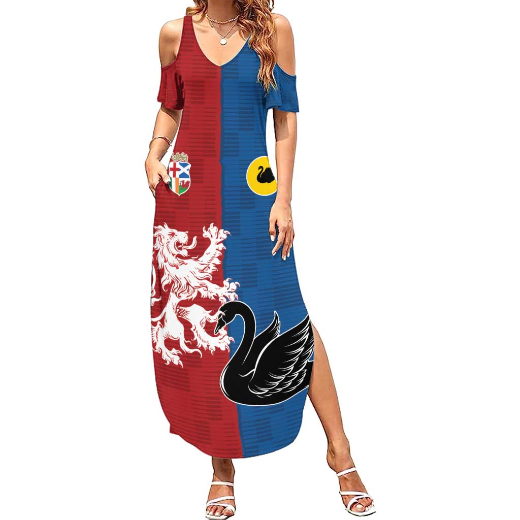 Custom British Lions Western Force Summer Maxi Dress Unique Style - Wonder Print Shop