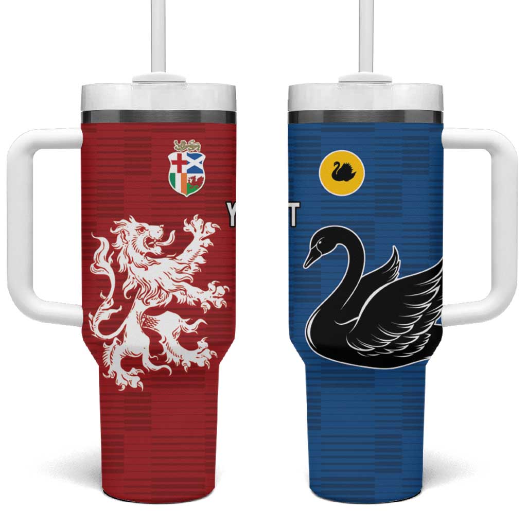 Custom British Lions Western Force Tumbler With Handle Unique Style - Wonder Print Shop
