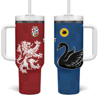 Custom British Lions Western Force Tumbler With Handle Unique Style - Wonder Print Shop
