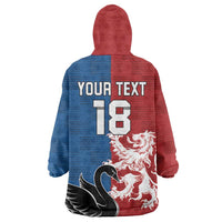Custom British Lions Western Force Wearable Blanket Hoodie Unique Style - Wonder Print Shop