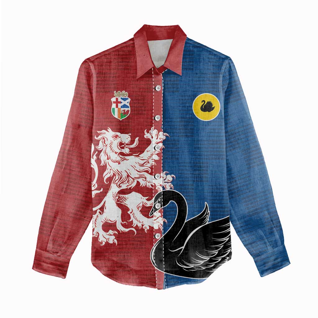 Custom British Lions Western Force Women Casual Shirt Unique Style - Wonder Print Shop