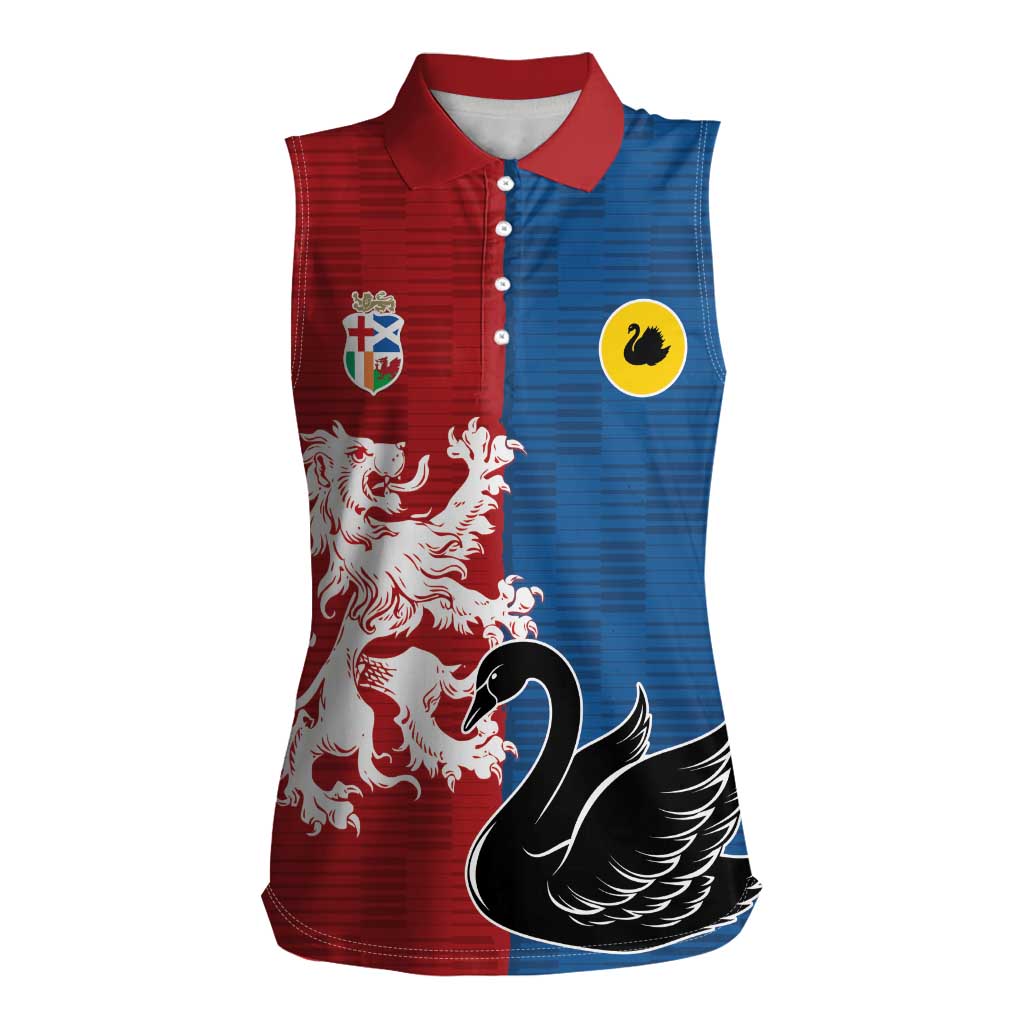 Custom British Lions Western Force Women Sleeveless Polo Shirt Unique Style - Wonder Print Shop