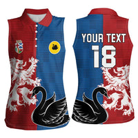 Custom British Lions Western Force Women Sleeveless Polo Shirt Unique Style - Wonder Print Shop