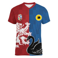 Custom British Lions Western Force Women V-Neck T-Shirt Unique Style - Wonder Print Shop