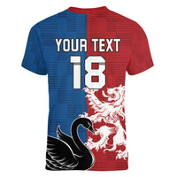 Custom British Lions Western Force Women V-Neck T-Shirt Unique Style - Wonder Print Shop