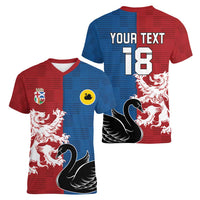 Custom British Lions Western Force Women V-Neck T-Shirt Unique Style - Wonder Print Shop
