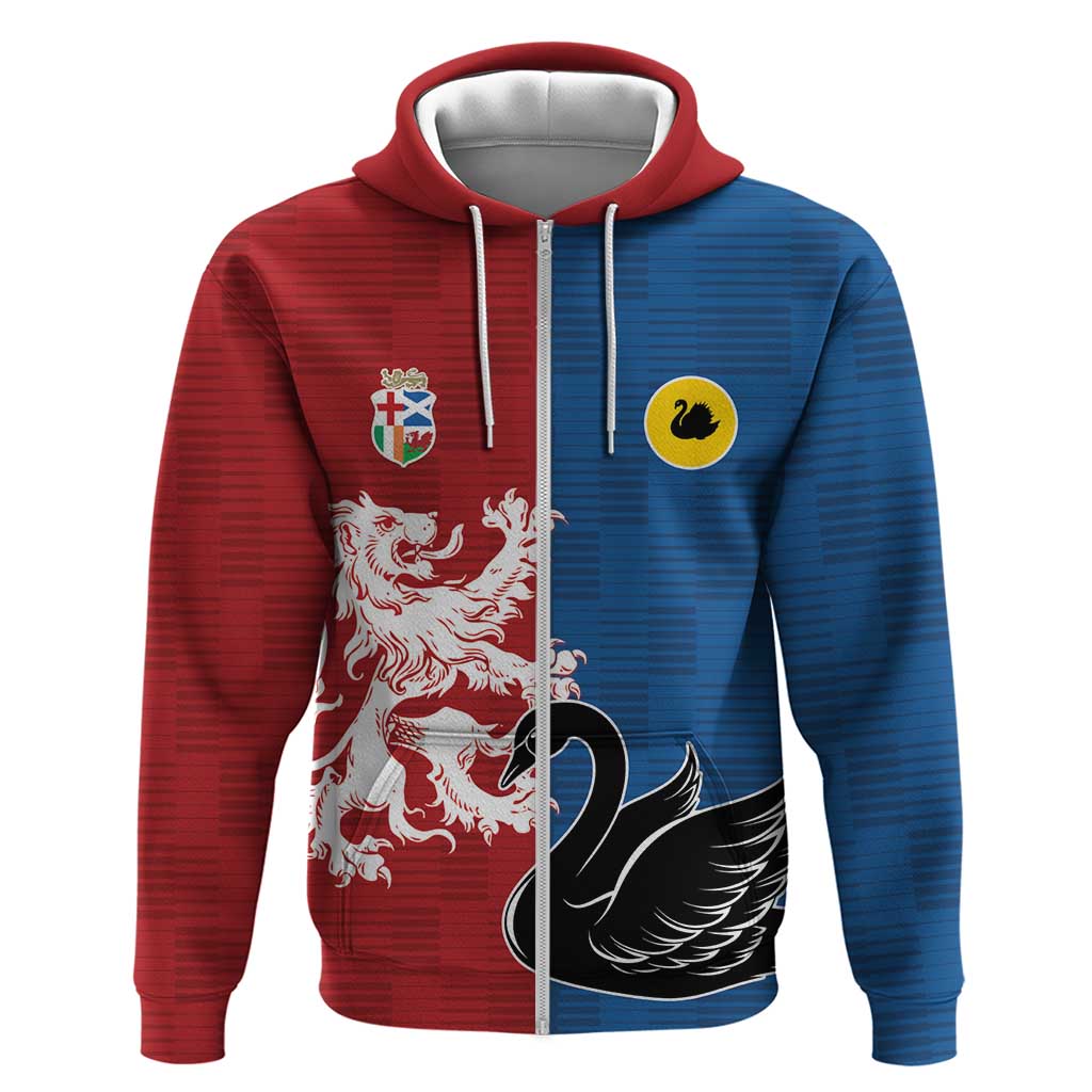 Custom British Lions Western Force Zip Hoodie Unique Style - Wonder Print Shop