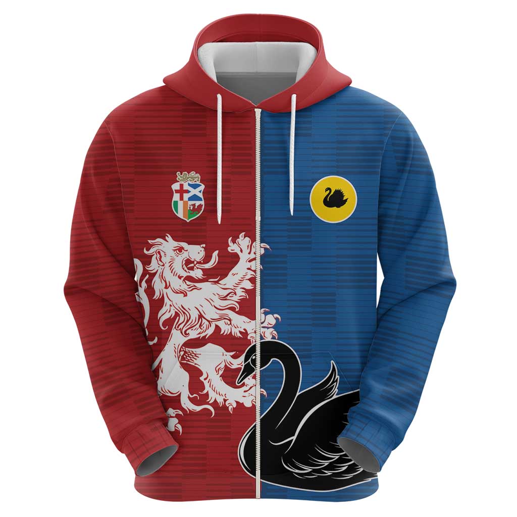 Custom British Lions Western Force Zip Hoodie Unique Style - Wonder Print Shop