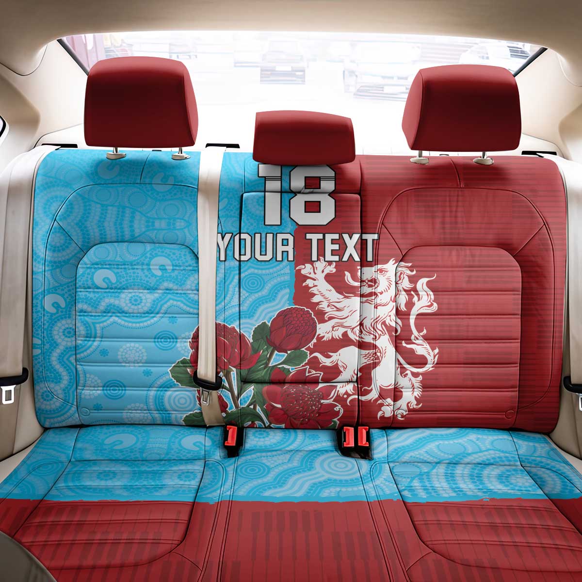 Custom British Lions Waratahs Back Car Seat Cover Unique Style - Wonder Print Shop