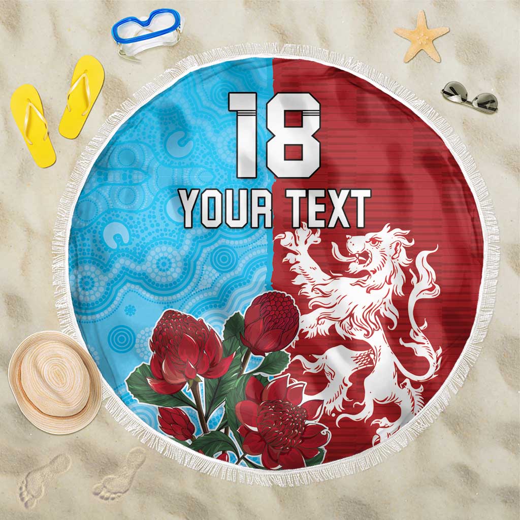 Custom British Lions Waratahs Beach Blanket Unique Style - Wonder Print Shop
