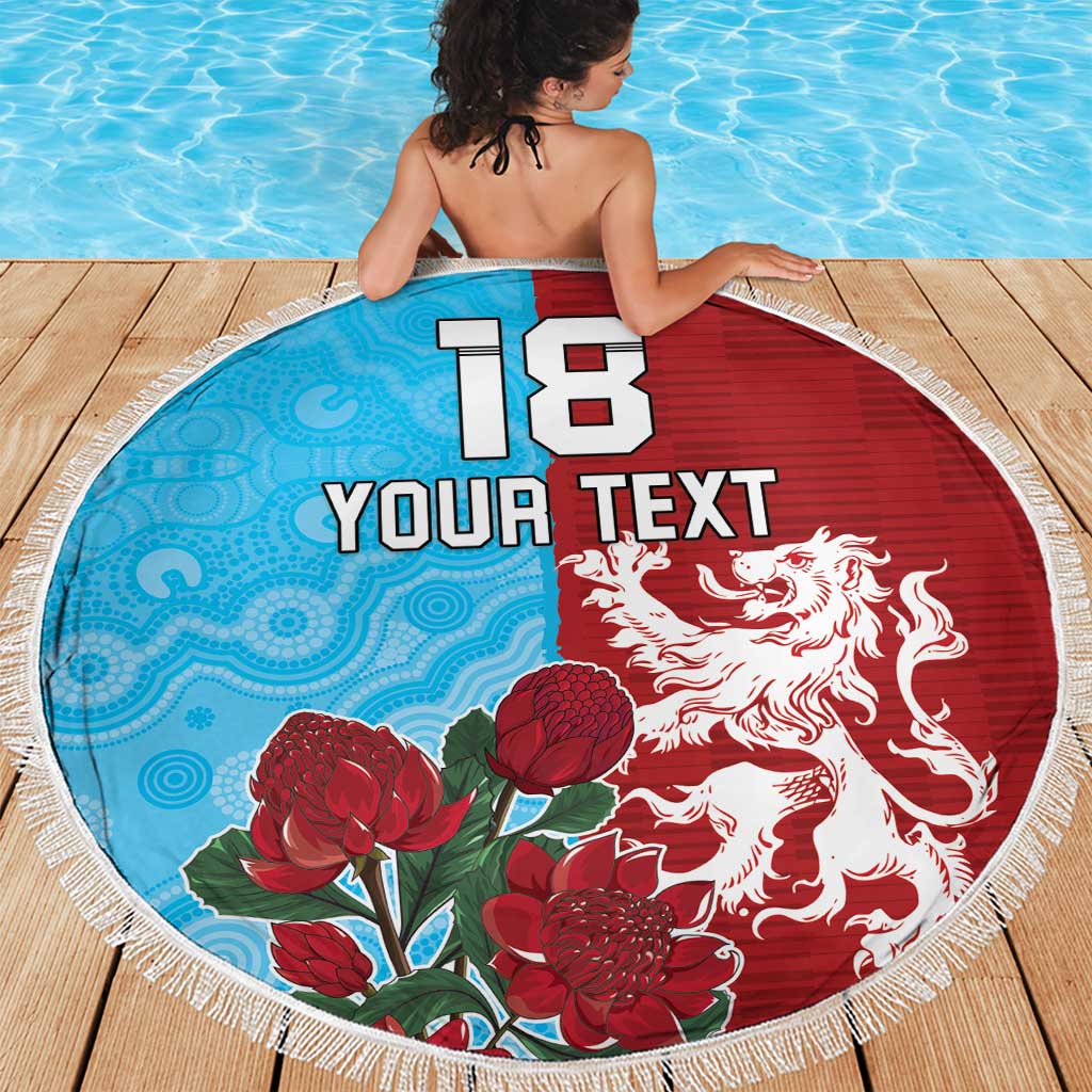 Custom British Lions Waratahs Beach Blanket Unique Style - Wonder Print Shop