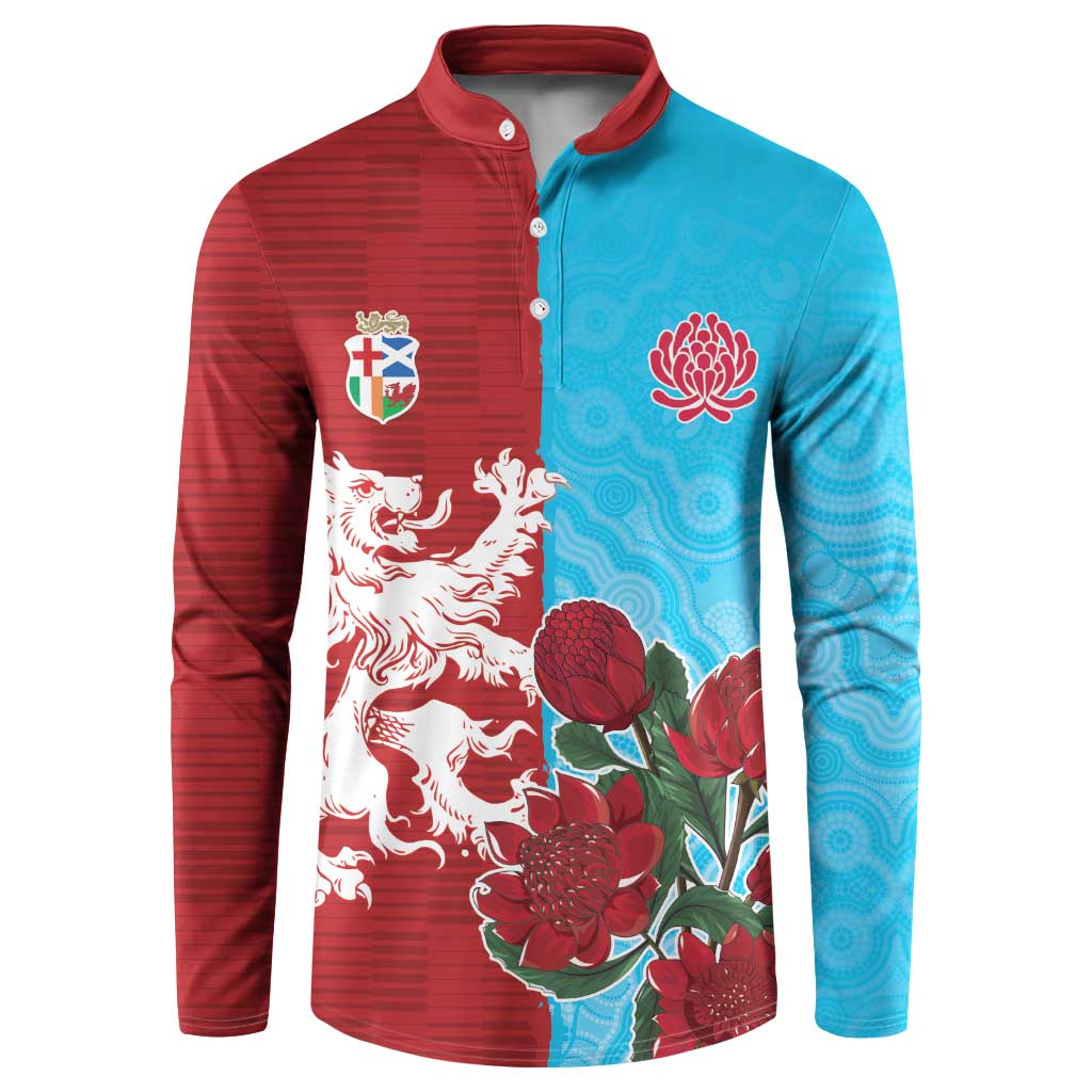 Custom British Lions Waratahs Button Sweatshirt Unique Style - Wonder Print Shop