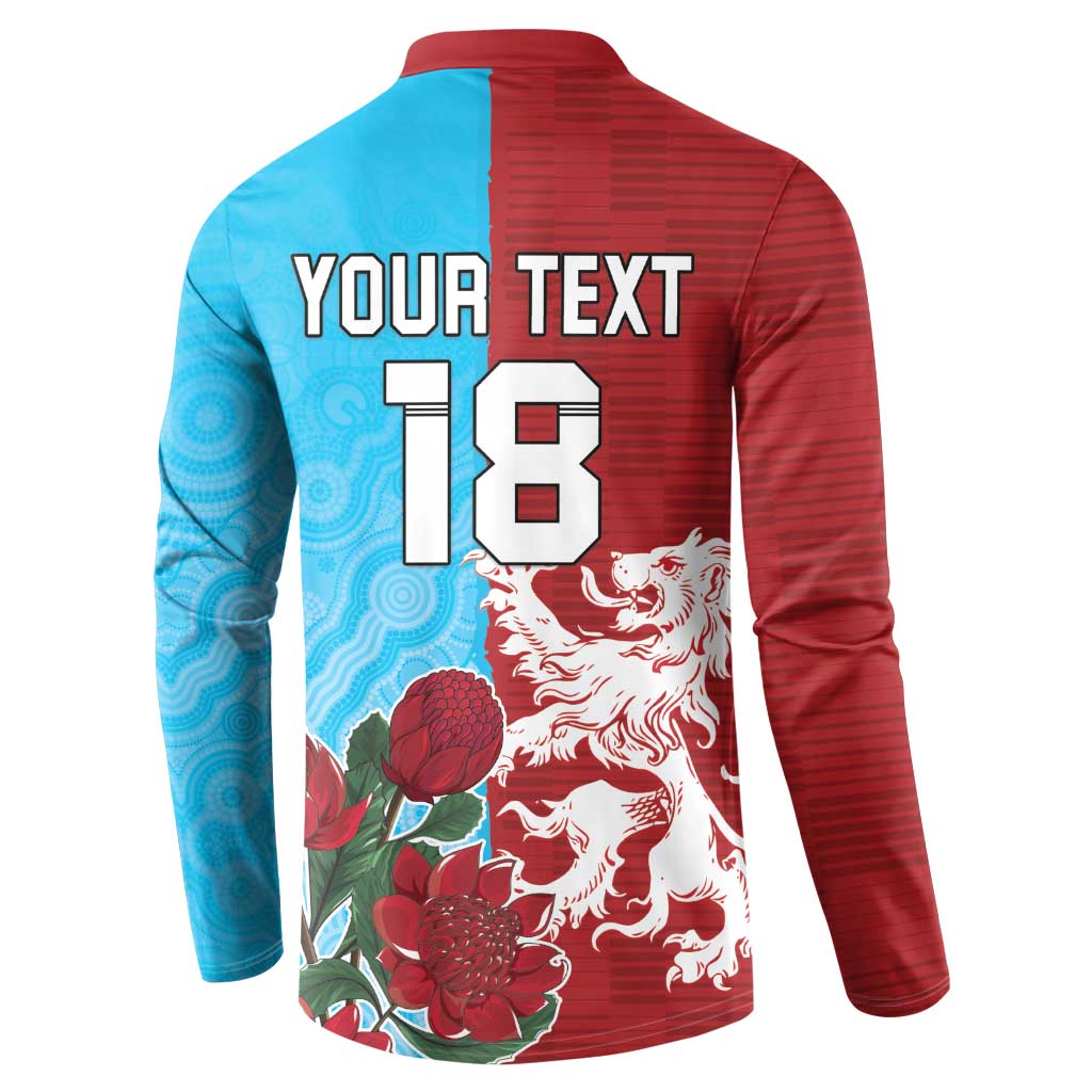 Custom British Lions Waratahs Button Sweatshirt Unique Style - Wonder Print Shop