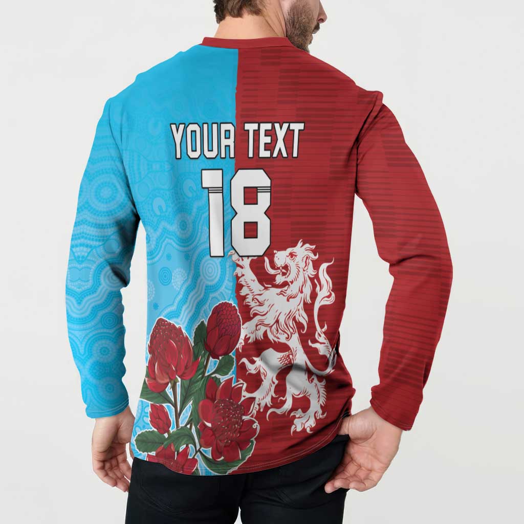 Custom British Lions Waratahs Button Sweatshirt Unique Style - Wonder Print Shop
