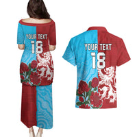 Custom British Lions Waratahs Couples Matching Puletasi and Hawaiian Shirt Unique Style - Wonder Print Shop