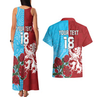 Custom British Lions Waratahs Couples Matching Tank Maxi Dress and Hawaiian Shirt Unique Style - Wonder Print Shop