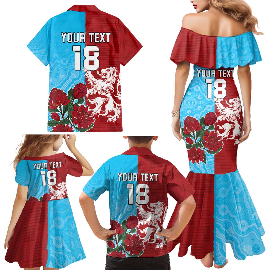 Custom British Lions Waratahs Family Matching Mermaid Dress and Hawaiian Shirt Unique Style - Wonder Print Shop