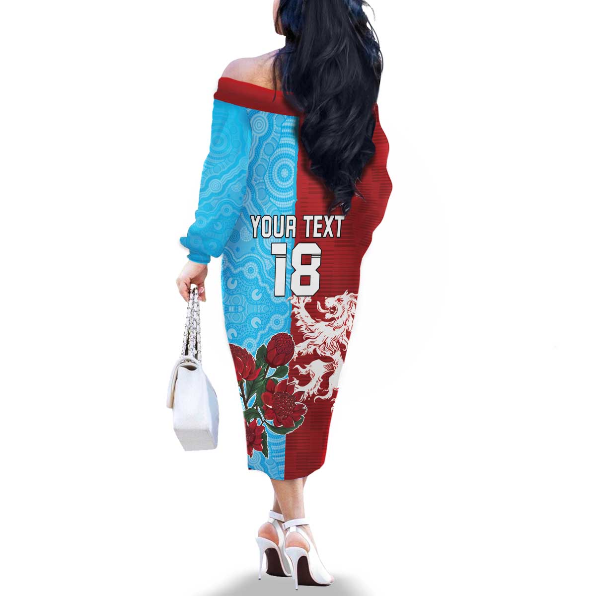 Custom British Lions Waratahs Family Matching Off The Shoulder Long Sleeve Dress and Hawaiian Shirt Unique Style - Wonder Print Shop