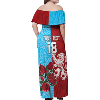 Custom British Lions Waratahs Family Matching Off Shoulder Maxi Dress and Hawaiian Shirt Unique Style - Wonder Print Shop