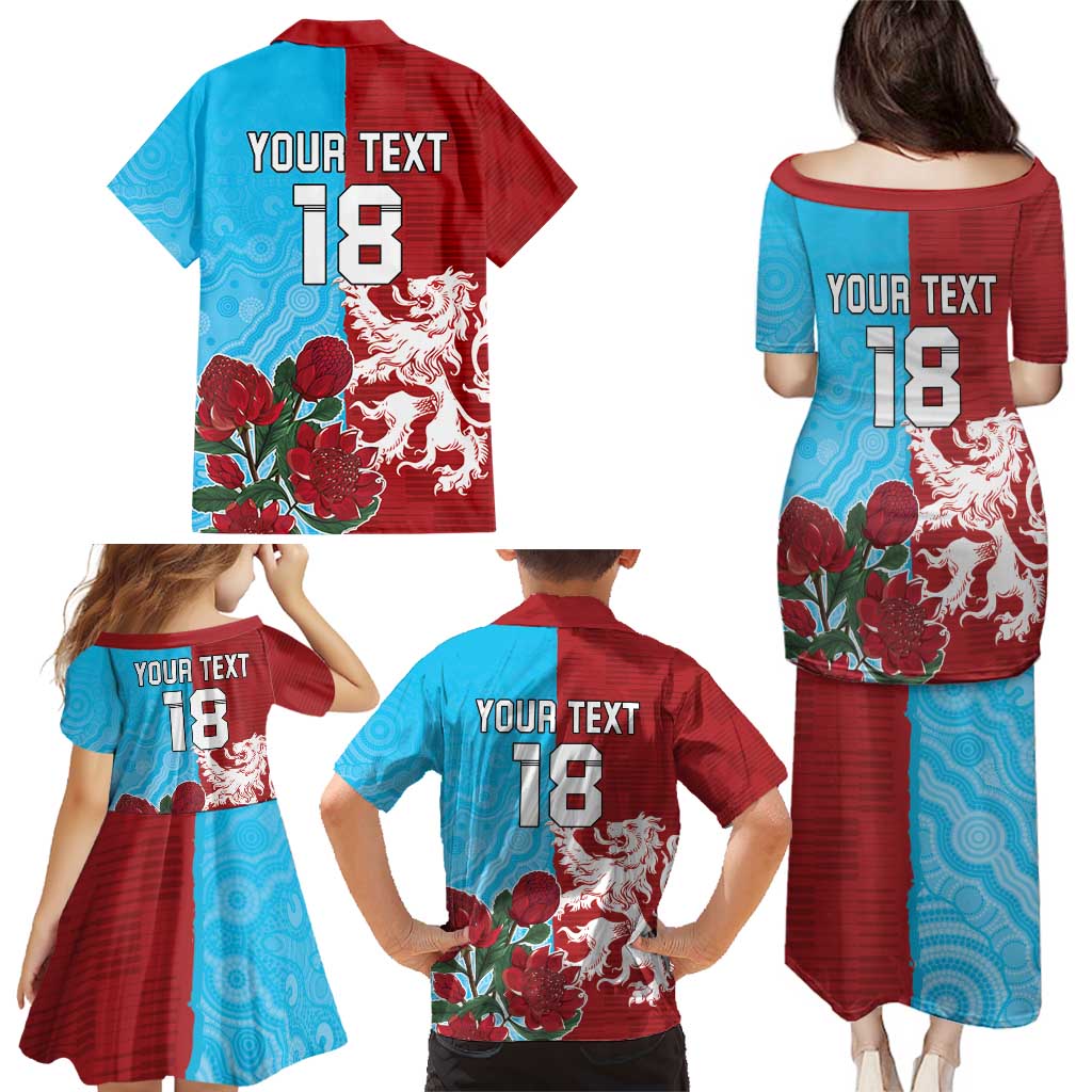 Custom British Lions Waratahs Family Matching Puletasi and Hawaiian Shirt Unique Style - Wonder Print Shop