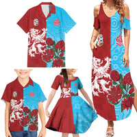 Custom British Lions Waratahs Family Matching Summer Maxi Dress and Hawaiian Shirt Unique Style - Wonder Print Shop