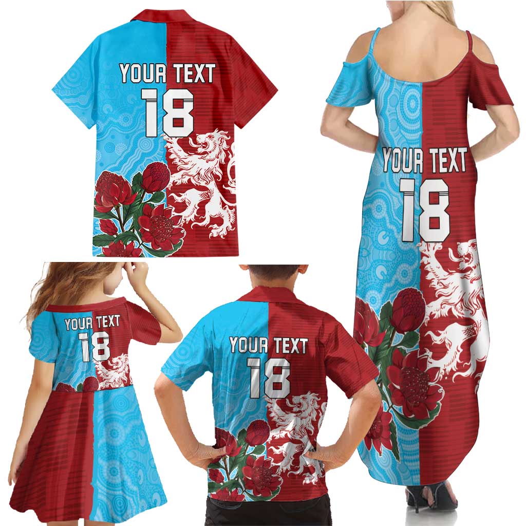 Custom British Lions Waratahs Family Matching Summer Maxi Dress and Hawaiian Shirt Unique Style - Wonder Print Shop