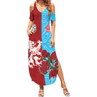 Custom British Lions Waratahs Family Matching Summer Maxi Dress and Hawaiian Shirt Unique Style - Wonder Print Shop