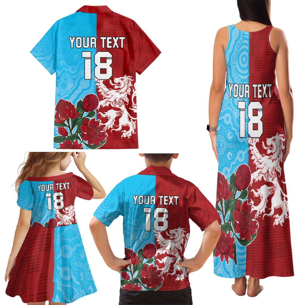 Custom British Lions Waratahs Family Matching Tank Maxi Dress and Hawaiian Shirt Unique Style - Wonder Print Shop