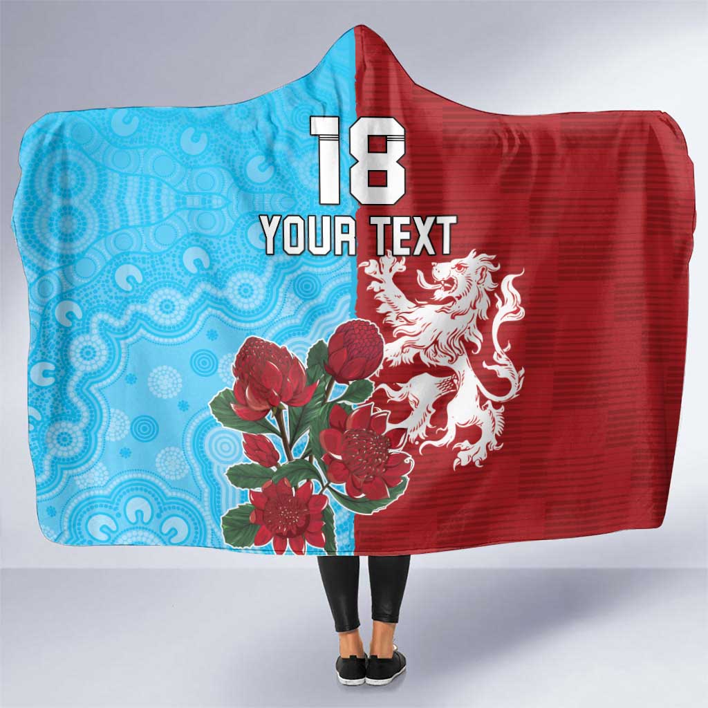 Custom British Lions Waratahs Hooded Blanket Unique Style - Wonder Print Shop