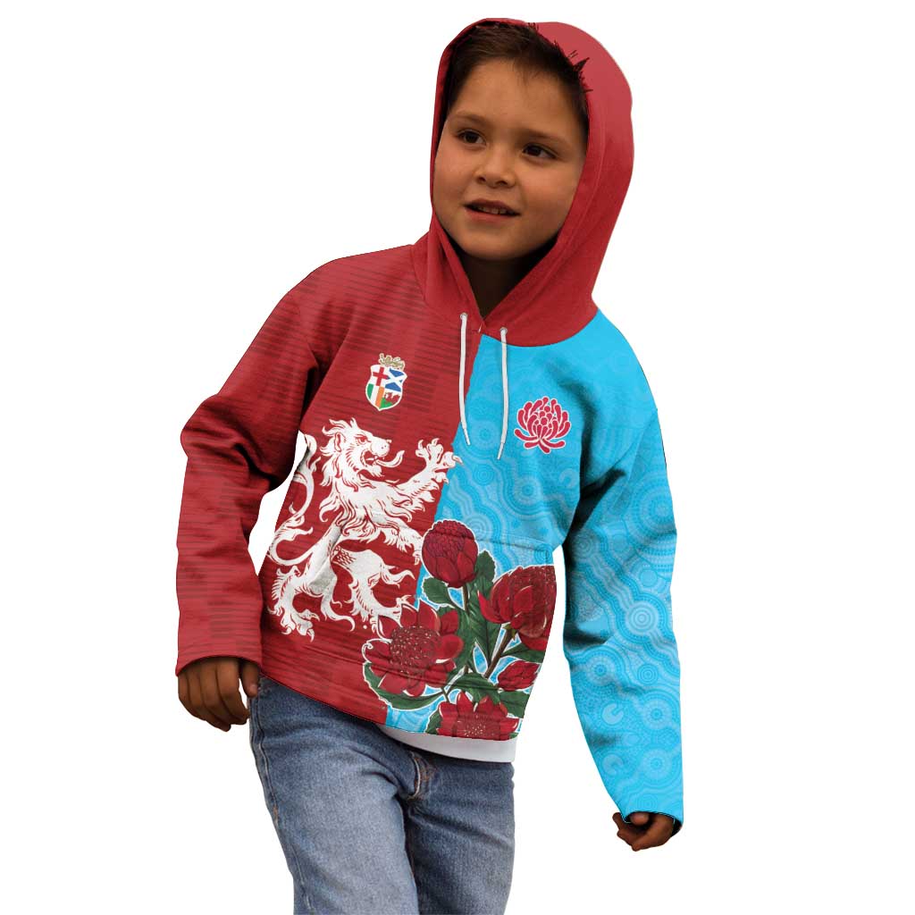 Custom British Lions Waratahs Kid Hoodie Unique Style - Wonder Print Shop